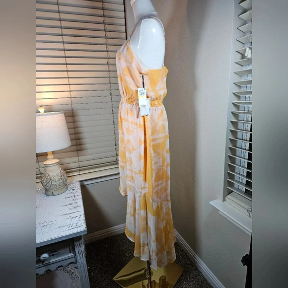 NWT 1.State Sunburst Orange Canyon Tie Dye High-Low Dress - Picture 3 of 13